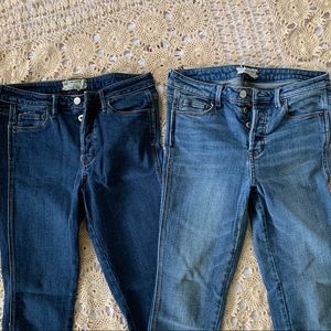 free people button fly jeans two pairs